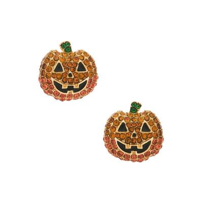 BaubleBar PUMPKIN SPICE 铆钉耳饰 橙色REVOLVE小众新款