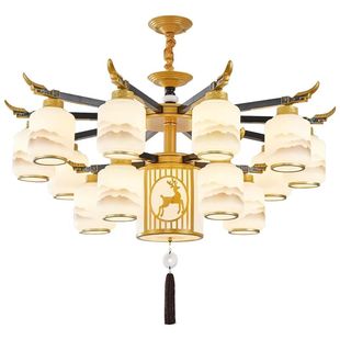 新中式吊灯客厅灯中国风饭店餐厅包厢禅意复古大气灯具2025年新款