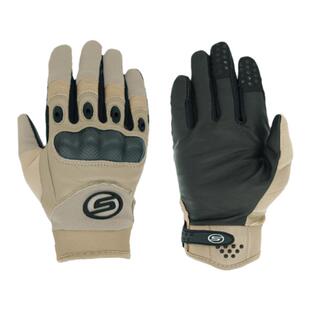 赛伯坦军迷机车碳纤维手套战术全指O记训练运动羊皮透气护手OJJC