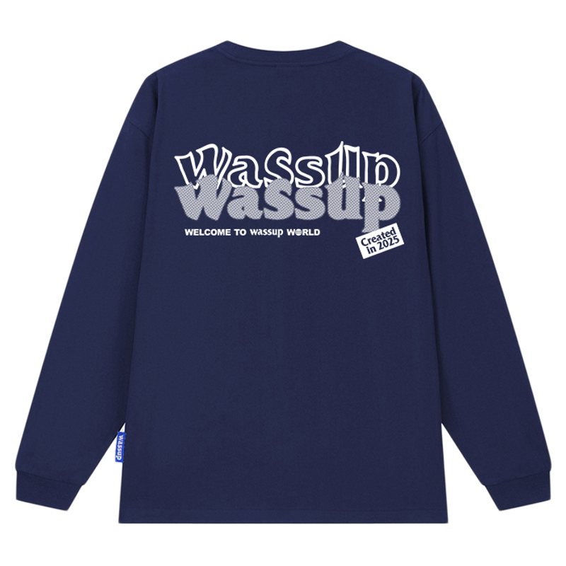 WASSUP美式重磅长袖T恤男女潮牌