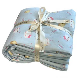 a类全棉双层纱四件套100纯棉纱布单独被套床单学生宿舍床上三件套