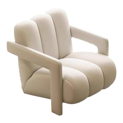 奶油风休闲椅设计师懒人沙发椅