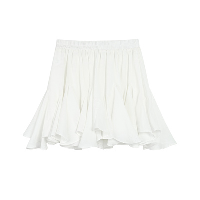 秋季白色a字蓬蓬裙半身裙女