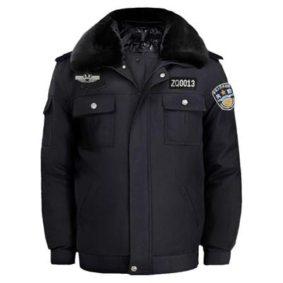保安服冬装冬季执勤棉袄夹克款保安棉大衣加厚防寒保暖工作服套装
