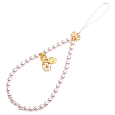 施家珍珠樱花手机链ccd相机挂饰