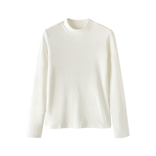 widelia十三行秋冬韩版小立领加绒打底衫女厚修身显瘦上衣9585-1