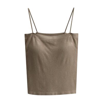 简约高端面料颈部修长吊带背心