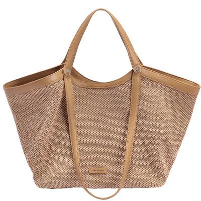 百丽法式度假草编织包