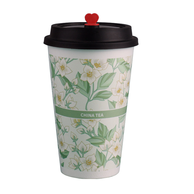 国风奶茶杯一次性奶茶店专用纸杯