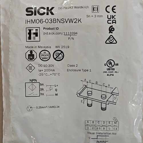 溢价-西克接近开关IHM06-03BNSVW2K，订货号11133