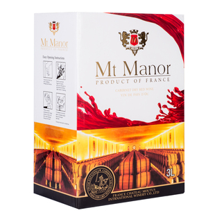 法国蒙图庄园Mt manor干红3L进口葡萄酒红酒大瓶6斤纸盒 盒装袋装