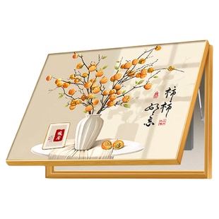 柿柿如意电表箱装饰画餐厅免打孔遮挡电闸盒子挂画好寓意高档壁画