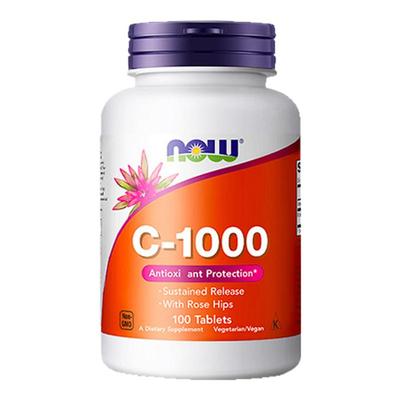 美国now foods诺奥玫瑰果维生素C缓释片VC 生物类黄酮1000mg100粒