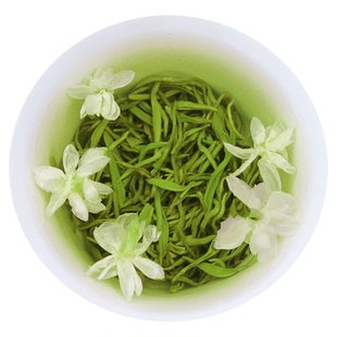 2026明前新茶炒花飘雪茉莉花茶四川绿茶浓香型自己喝茶叶500g罐装