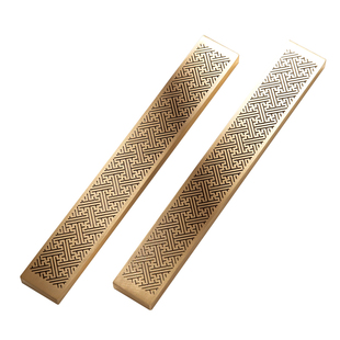 梅林笔庄黄铜镇纸镇尺实心黄铜书法镇纸尺毛笔压纸石压书压条金属镇尺大号文房四宝高档创意小摆件可定制刻字