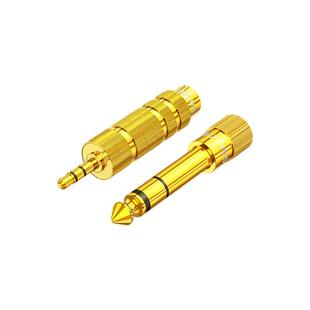 山泽6.5转3.5mm音频线转接头耳机麦克风电吉他钢琴6.35音响转换器