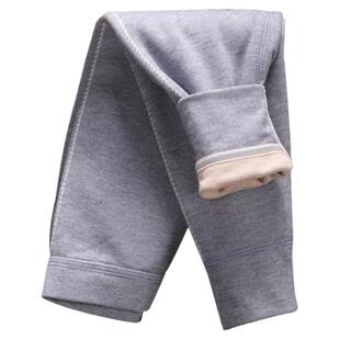 儿童秋裤男童女童保暖裤宝宝羊绒裤胖童蚕丝加厚内穿双层大童线裤