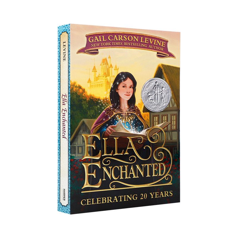 送音频英文原版Ella Enchanted 魔法灰姑娘 纽伯瑞银奖 儿童英语课外阅读文学奇幻故事书 同名电影原著小说 安妮海瑟薇主演