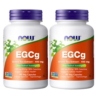 【自营】NOW诺奥EGCG绿茶提取物茶素多酚萃取抵氧400mg高含量2瓶