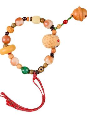 呱呱来财实心竹菩提多宝珠手捻