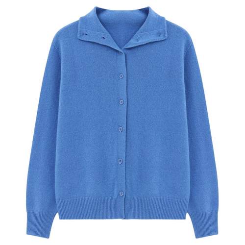 Basic House/百家好polo领纯色基础百搭绵羊毛毛衣女秋冬保暖上衣