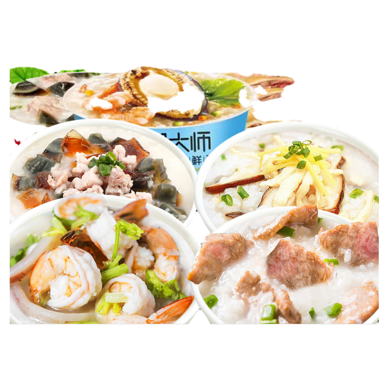 早餐速食皮蛋瘦肉海鲜粥免煮营养