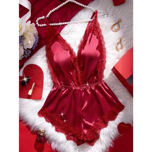 G 15441 Thin Satin Nightgown 薄款吊带睡裙 跨境欧美亚马逊