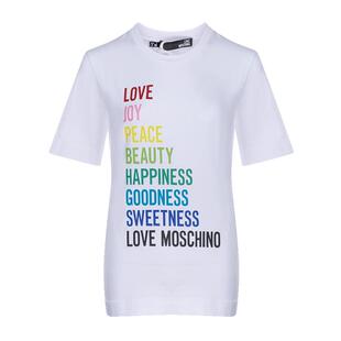 Love Moschino莫斯奇诺印花女士圆领短袖T恤春夏精选XY