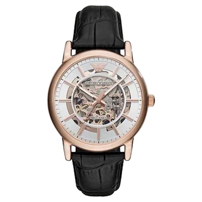 香港直邮EMPORIO ARMANI阿玛尼男士手表机械机芯真皮时尚AR60007