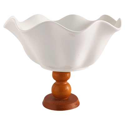 陶瓷高脚创意客厅坚果水果碗