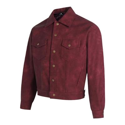 公共电波千禧复古廓形真皮外套