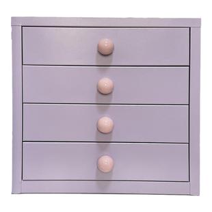 桌面抽屉式收纳盒入户玄关置物架铁皮柜办公室桌上化妆品分层储物