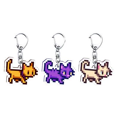 星露谷物语 Stardew Valley 农场动物宠物猫咪CAT像素钥匙扣挂件