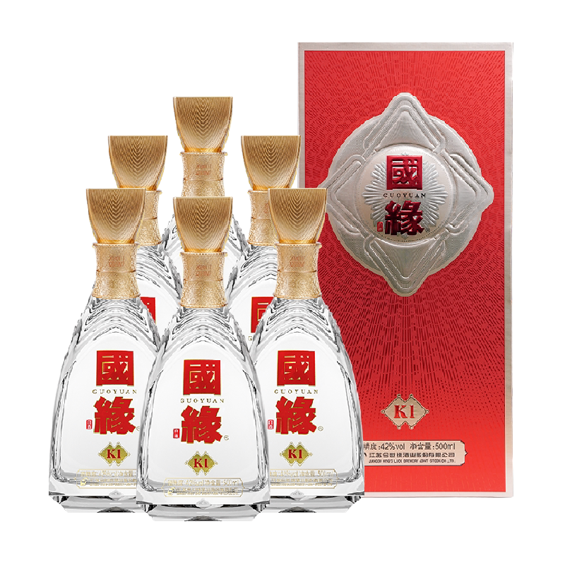 今世缘42度国缘K1喜宴500ml*6