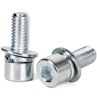 8.8/12.9级/304内六角三组合螺钉/镀锌自带平弹垫内六角螺丝M3M10
