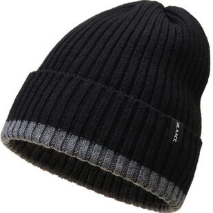 海澜之家针织帽子男士新款秋冬保暖户外骑行含羊毛加绒毛线帽舒适