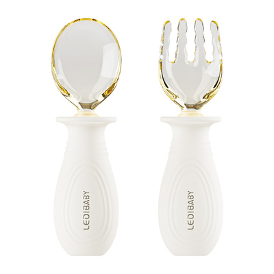 宝宝辅食气囊勺硅胶元宝勺