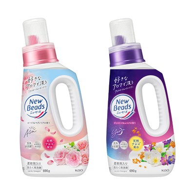 花王玫瑰茉莉柔顺洗衣液无荧光剂