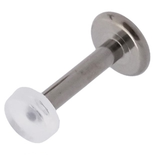 透明圆饼头隐形好佩戴适配F136钛合金内螺纹0.9学生新打耳洞法宝