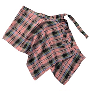 腰封粉色束腰腰环衣服腰带款配裙子半身裙装饰格子系带布腰带潮牌