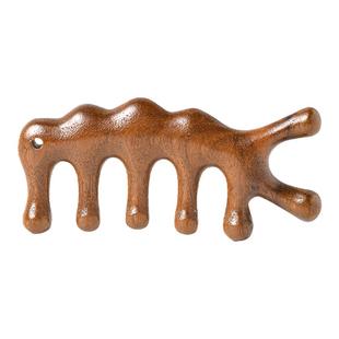 天然金丝檀梳按摩头部梳子经络梳眼部面部肩颈刮痧疏通头疗养发梳