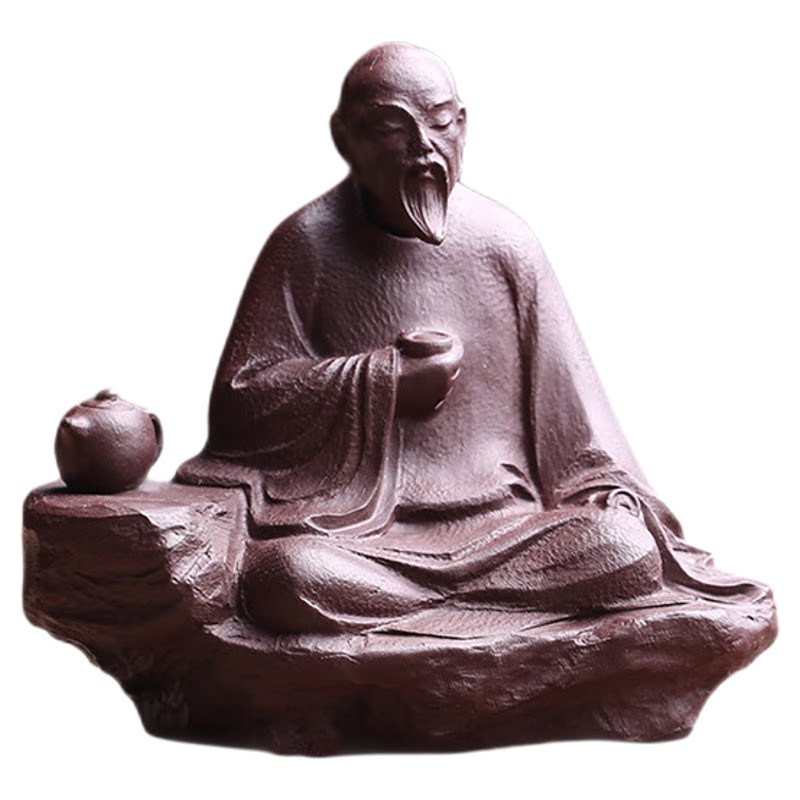 紫砂茶宠摆件茶圣陆羽精品茶玩