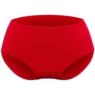 3条装顶呱呱大红三角内裤男女青年纯棉中腰大婚本命年中国红喜庆