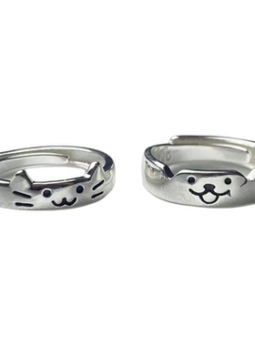 猫狗日记铜合金情侣开口指戒