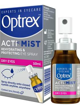 Optrex爱滴氏润眼喷雾缓解眼干疲劳视力模糊眼药水美瞳可用10ml