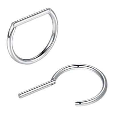 钛研社｜F136医用钛合金D字耳环