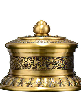 藏老喵铜制指捻转轮桌面装饰摆件