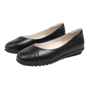 适航空姐工作鞋女软底真皮上班久站不累脚平底鞋昆明深圳航空工鞋