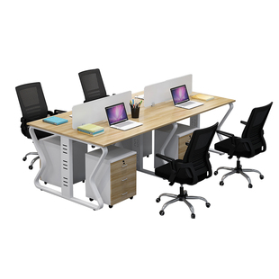 职员办公桌员工位简约现代屏风46工位四六人位办公室电脑桌椅组合