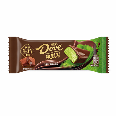 新品德芙生巧抹茶味冰淇淋